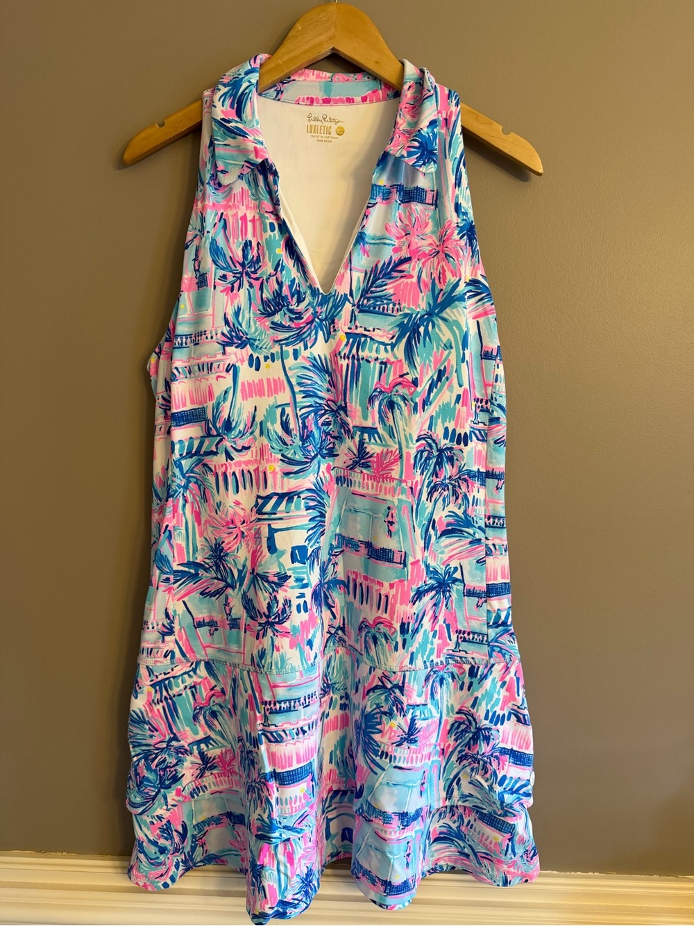 Lilly Pulitzer Luxletic Dania Dress & Shorts Set Multi Print XL